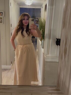 Neutral Maxi Skirt- (M) Crop Top- (S)  2 Piece Set| 100% Cotton| Cozy | NWT|